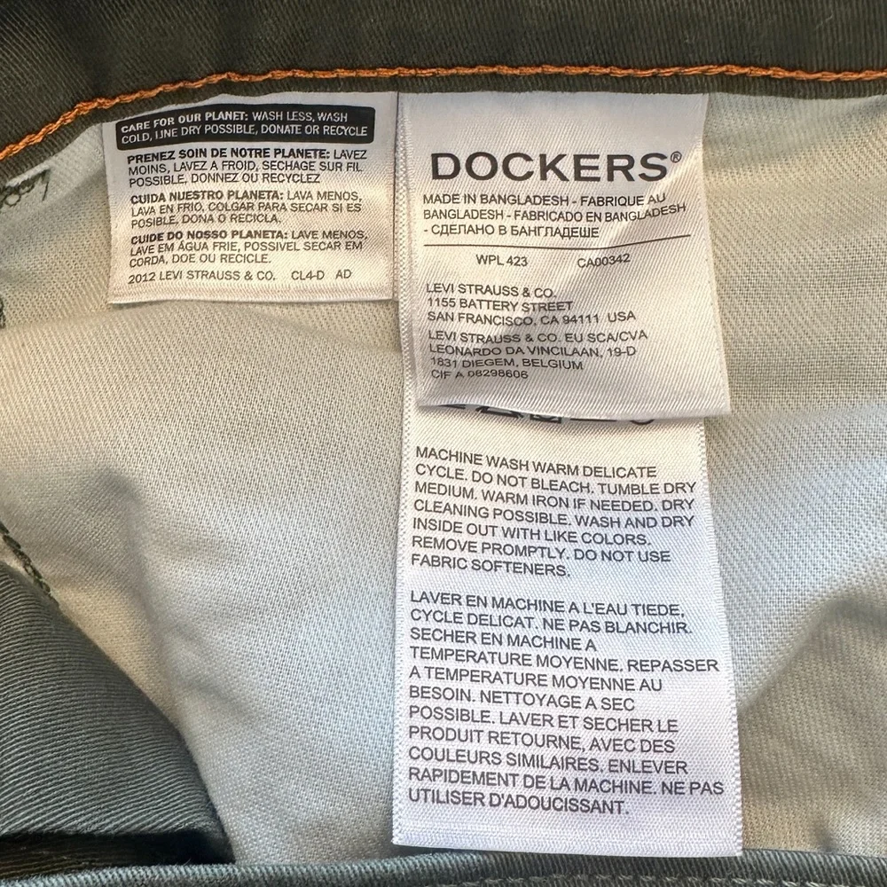 Dockers Green Chinos with Straight Legs